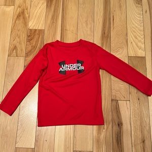 Under Armour 3T red long sleeved shirt